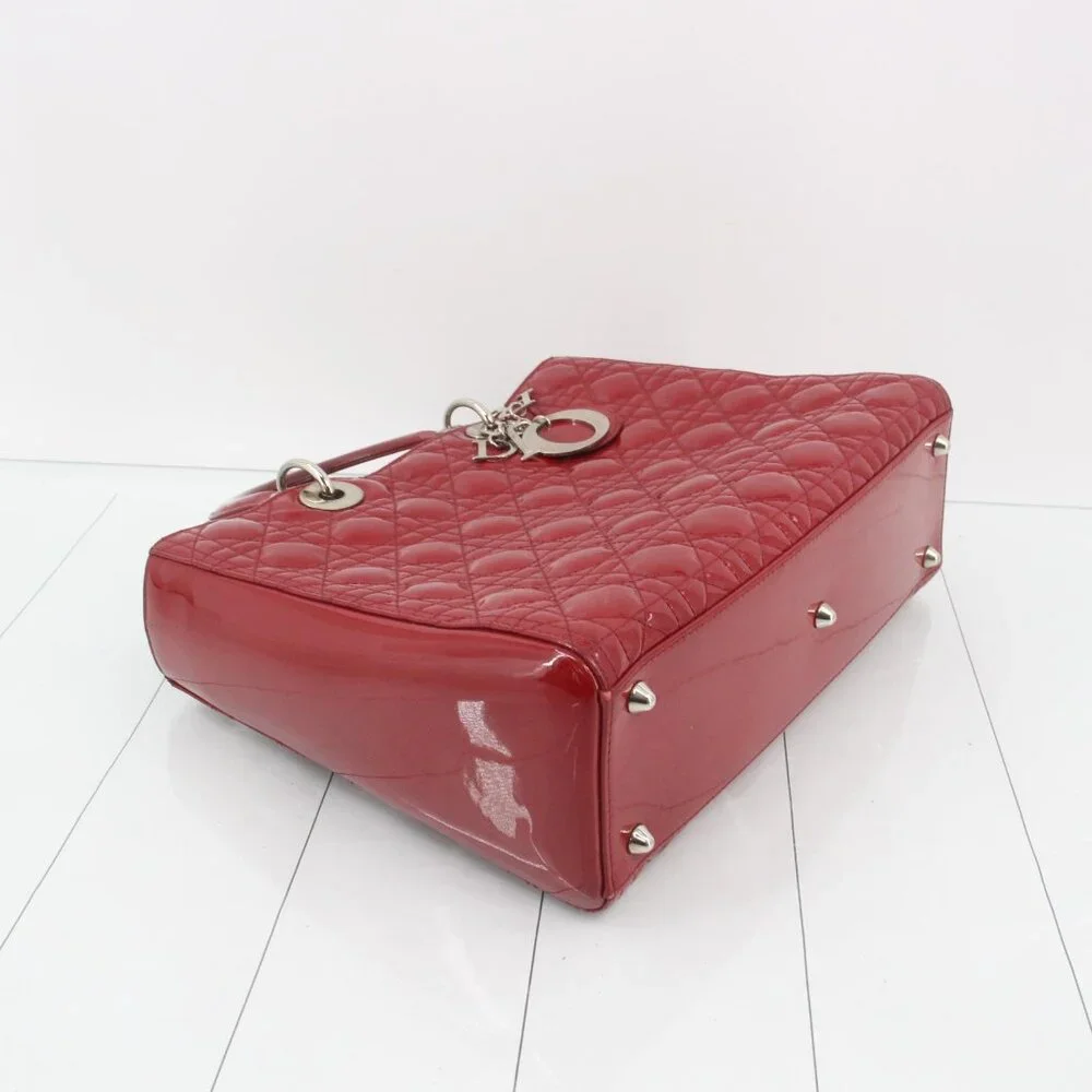 Dior Red Patent Leather Satchel - Picture 4 of 8